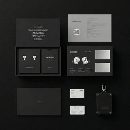 Complete unboxing of GENESIS G318s IEMs with accessories, user manual, and premium packaging for a high-end audio experience.
