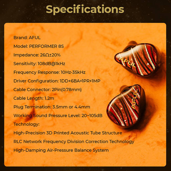 AFUL - Performer 8S 1DD + 6BA + Passive Radiator + MicroPlanar Quadbrid IEM - 14