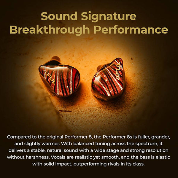AFUL - Performer 8S 1DD + 6BA + Passive Radiator + MicroPlanar Quadbrid IEM - 8