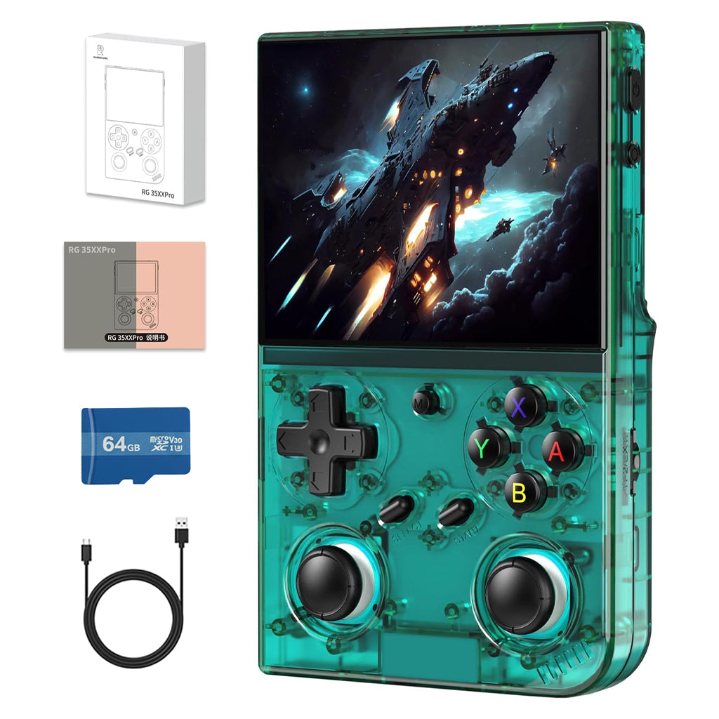 ANBERNIC - RG 35XXPro Handheld Retro Gaming Console with 64GB Card
