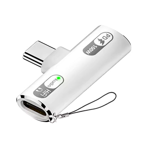 AUDIOCULAR – A15X 100W 2-In-1 Type C to Type-C/Lightning Audio Adapter