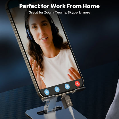 AUDIOCULAR- A19X Lightning to 3.5mm adapter ideal for remote work, compatible with Zoom, Teams, Skype, and other video apps.