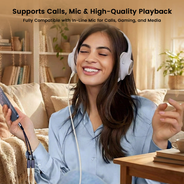 AUDIOCULAR D20 2-in-1 Type-C to Type-C 100W PD & Audio Female Lightning Port - 5