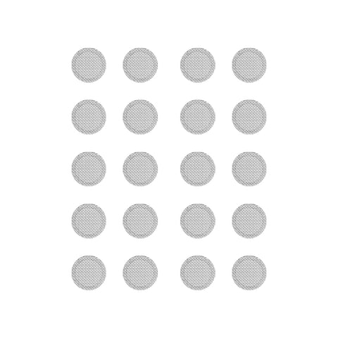 Grey AUDIOCULAR nozzle filters for IEMs and TWS, shown in a uniform layout. Designed to improve audio balance and reduce distortion.