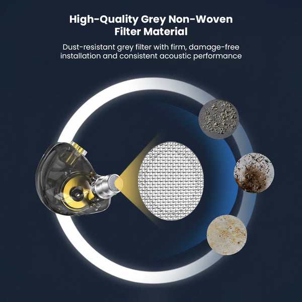 AUDIOCULAR - Nozzle Filters 100 Density For In Ear Monitor (Grey) - 6