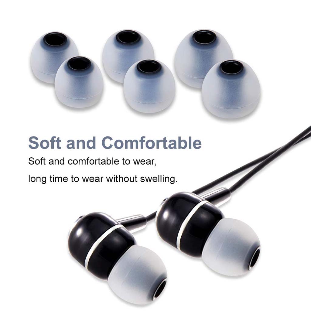 AUDIOCULAR - SiliFlex Silicone Eartips for IEMs shown in grey with black inner core, designed for comfort and long wear without swelling.