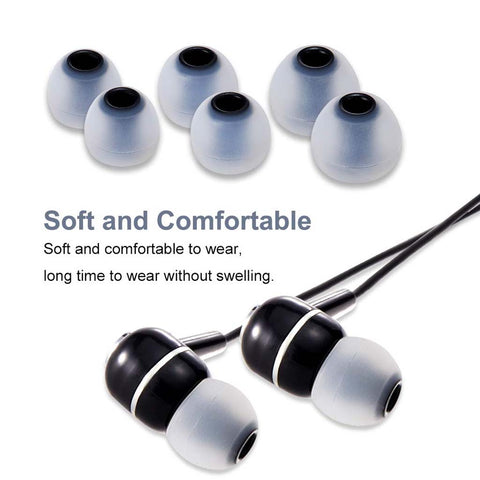 AUDIOCULAR - SiliFlex Silicone Eartips for IEMs shown in grey with black inner core, designed for comfort and long wear without swelling.