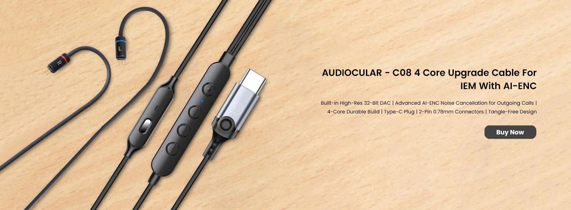 AUDIOCULAR - C08 Upgrade Cable