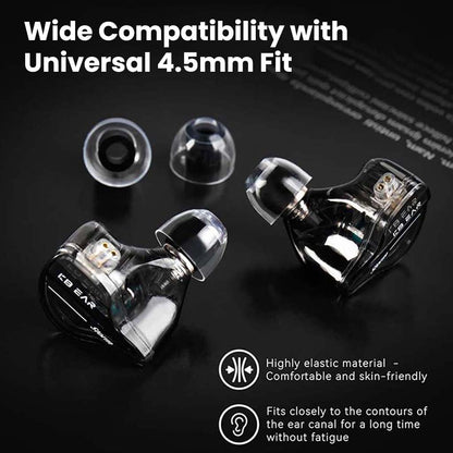 AUDIOCULAR FlexiGraph Silicone Eartips for IEMs is Widely Compatible with 4.5mm Universal Eartip Size