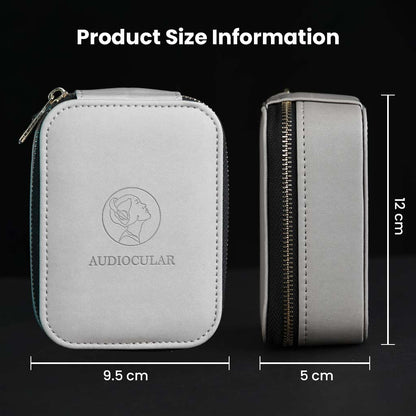 AUDIOCULAR LUXE Premium Storage Case for IEMs, Cables & Accessories Product Size Information