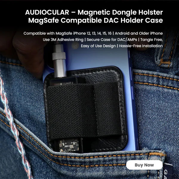 Audiocular magnetic dongle holster magsafe compatible dac holder case for mobile