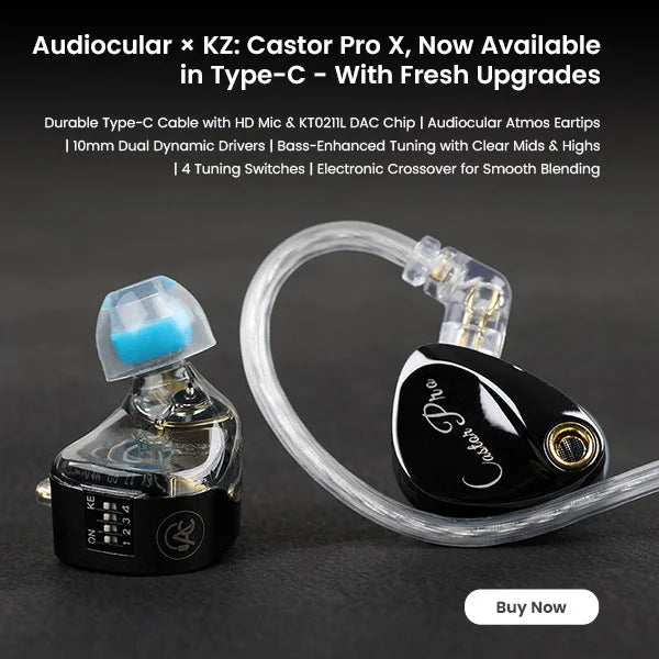 AUDIOCULAR x KZ Castor Pro x 