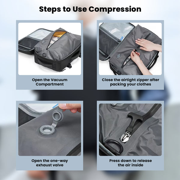 TECPHILE - Airpack Laptop Backpack Vacuum Bag 35L fit for 16” Laptop - 6