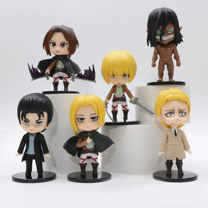 Anime Action Figure Attack on Titan AOT 6pcs Anime Figurine