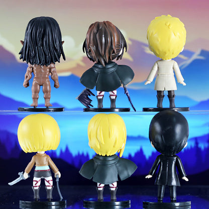 Anime Action Figure Attack on Titan AOT 6pcs Anime Figurine
