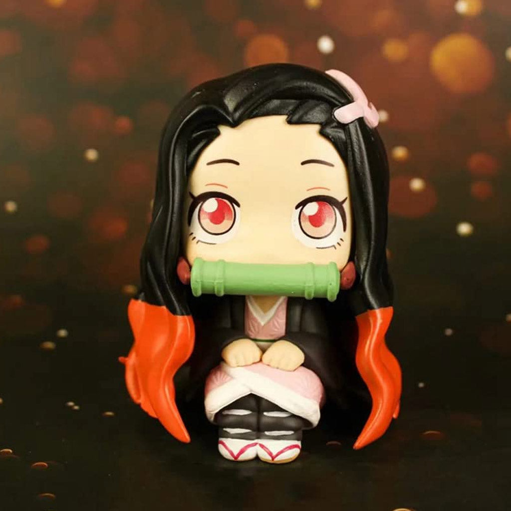 Anime Action Figures Naruto, Kakashi, Luffy, Nezuko Bobblehead Toy
