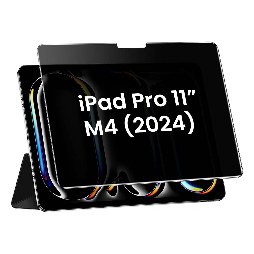 Anti spy privacy tempered glass screen protector for ipad pro m4 2024
