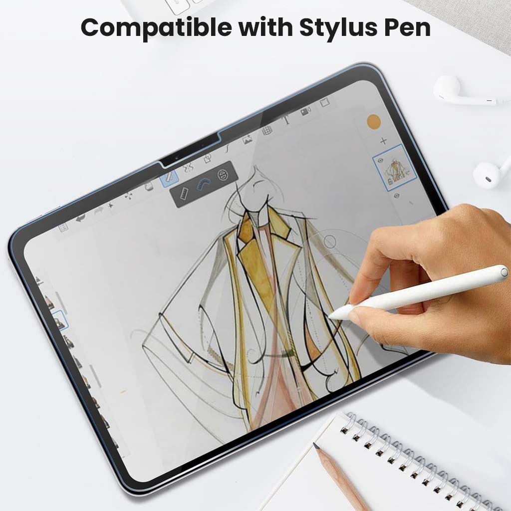 Anti spy privacy tempered glass screen protector for ipad pro m4 2024 compatible with stylus pen