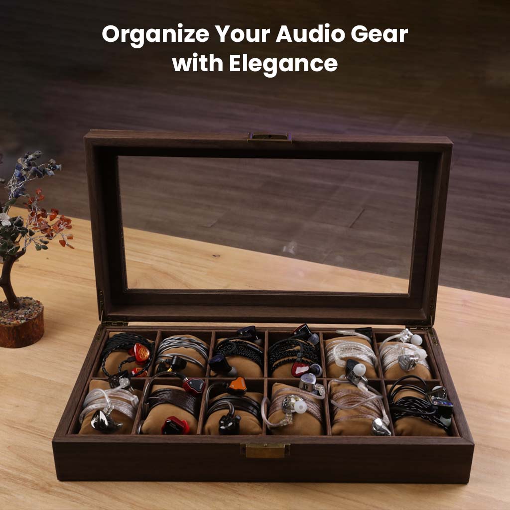 Audiocular AC37 Premium Organizer Box for Watches, IEMs, and Cables for Audiophiles