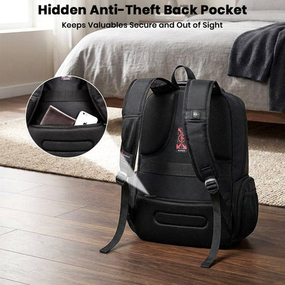 BANGE 1903 backpack featuring hidden anti-theft back pocket for secure storage of valuables like phones and wallets.