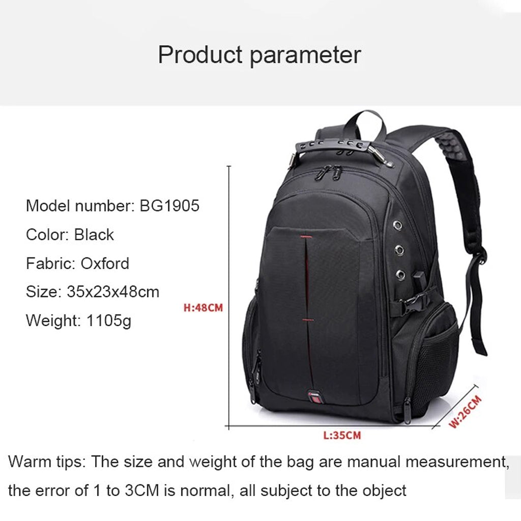 Functional travel outlet backpack