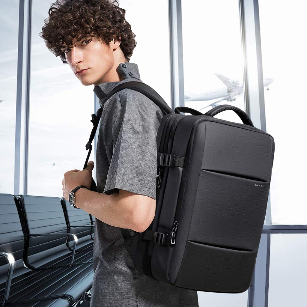 BANGE 1908D Anti-Theft Waterproof Large Capacity Expandable Laptop Backpack 