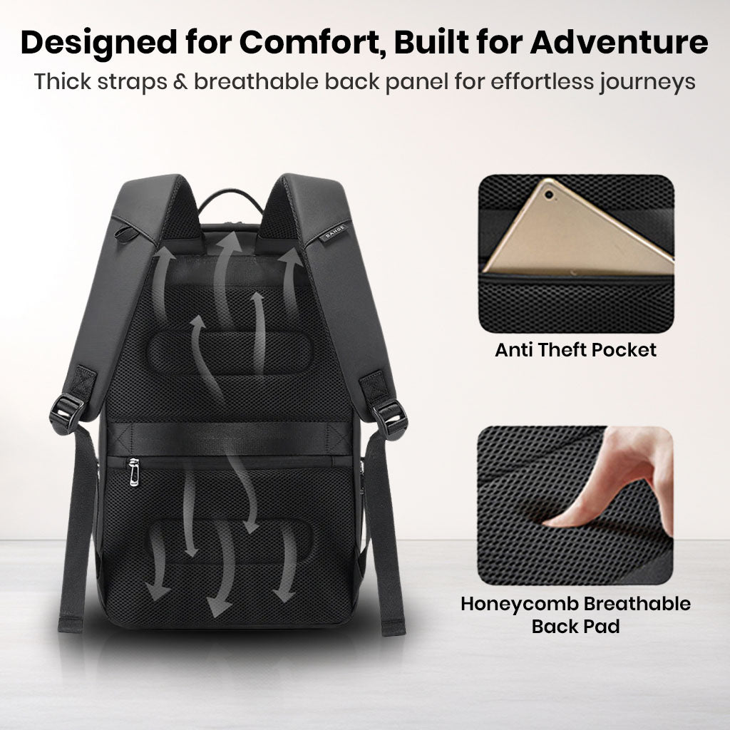 BANGE 2953 Water Repellent Laptop Backpack Bag with Multi Compartment Design