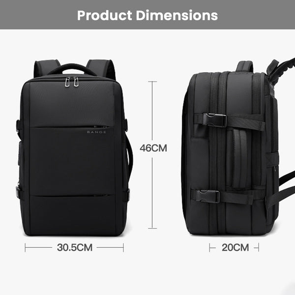 BANGE - 3028 35L Smart Travel Backpack with USB Port Fit for 17.3" Laptop - 8