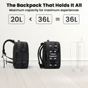 BANGE - 3028 35L Smart Travel Backpack with USB Port Fit for 17.3" Laptop - 9