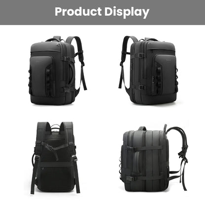 Multiple views of BANGE 3055 Laptop Backpack 40L showcasing front, side, back, and angled perspectives for detailed product display.
