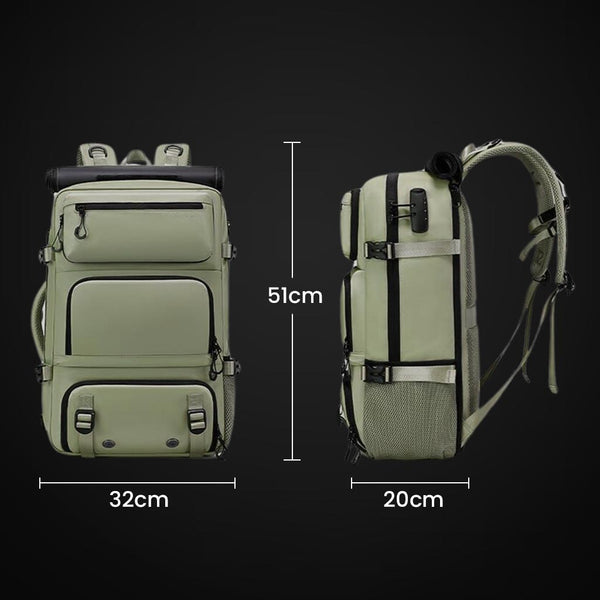 BANGE 1810 35L Large Capacity Bag Travelling Backpack with Detachable Sling Bag - 8