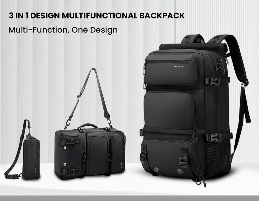 BANGE 1810 35L Large Capacity Bag Backpack with Detachable Sling Bag ...