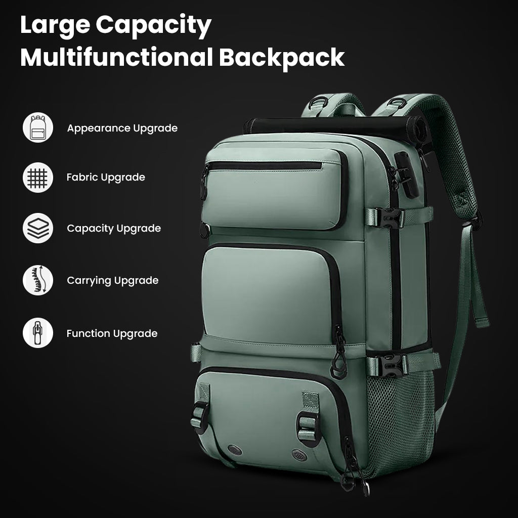 BANGE 1810 35L Large Capacity Bag Travelling Backpack with Detachable Sling Bag