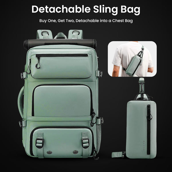 BANGE 1810 35L Large Capacity Bag Travelling Backpack with Detachable Sling Bag - 3