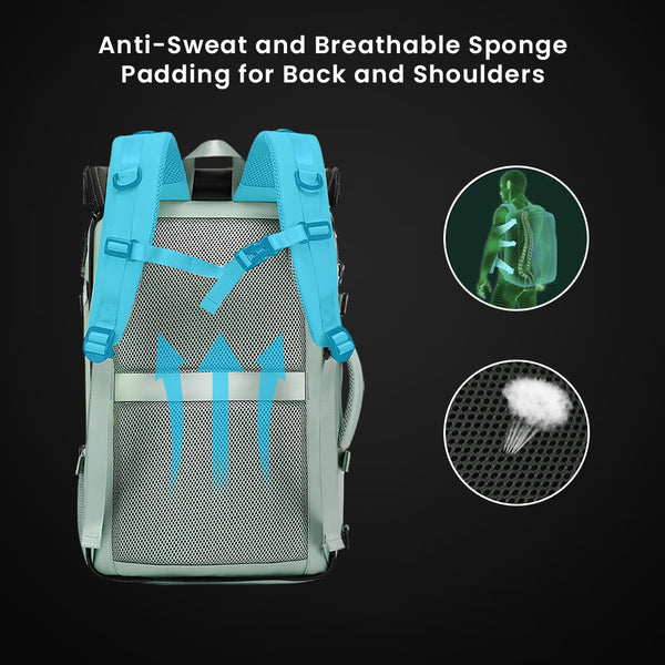 BANGE 1810 35L Large Capacity Bag Travelling Backpack with Detachable Sling Bag - 18