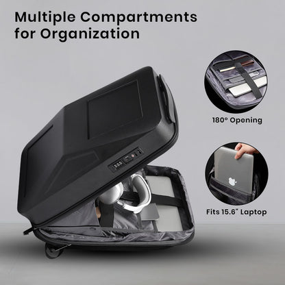 BANGE 2956 Anti Theft Hard Shell Laptop Backpack 20L-27L Expandable
