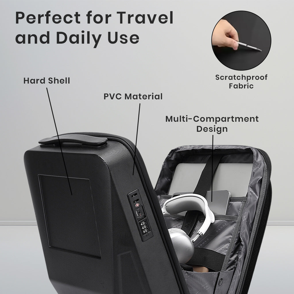 bange travel hard shell anti-theft backpack BANGE 35L Large Capacity Bag Travelling Backpack with Detachable Sling Bag  – Concept Kart