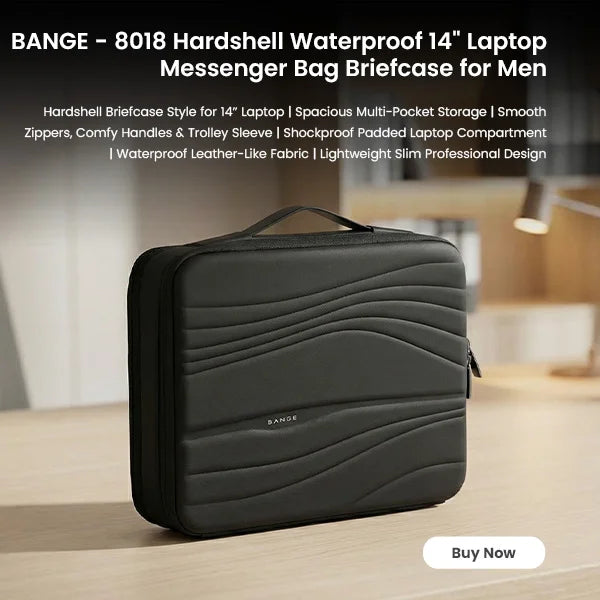 Bange   8018 hardshell waterproof 14 laptop messenger bag briefcase for men for mobile