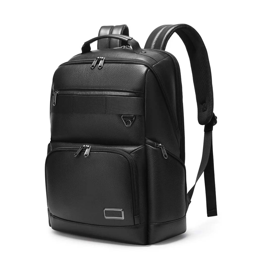 BANGE 6627 18L Genuine Leather Backpack Bag Fit for 15.6'' Laptop