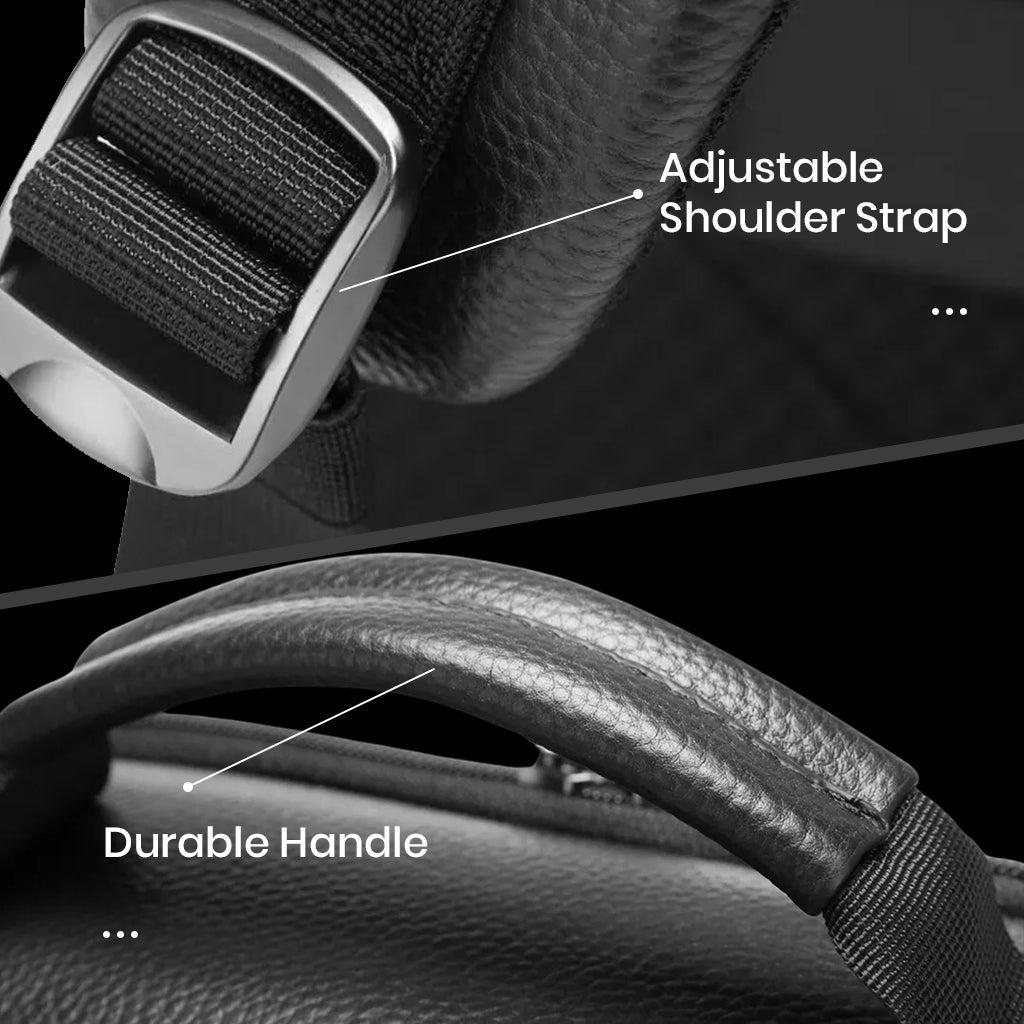 Bange 6627 Genuine Leather Backpack 18L Fit for 15.6'' Laptop Adjustable