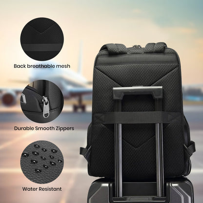 Bange 6627 Genuine Leather Backpack 18L Fit for 15.6'' Laptop water resistant
