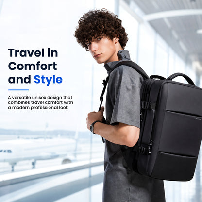BANGE 1908 Expandable Waterproof Travel Backpack & Convertible Duffle Bag with USB Port