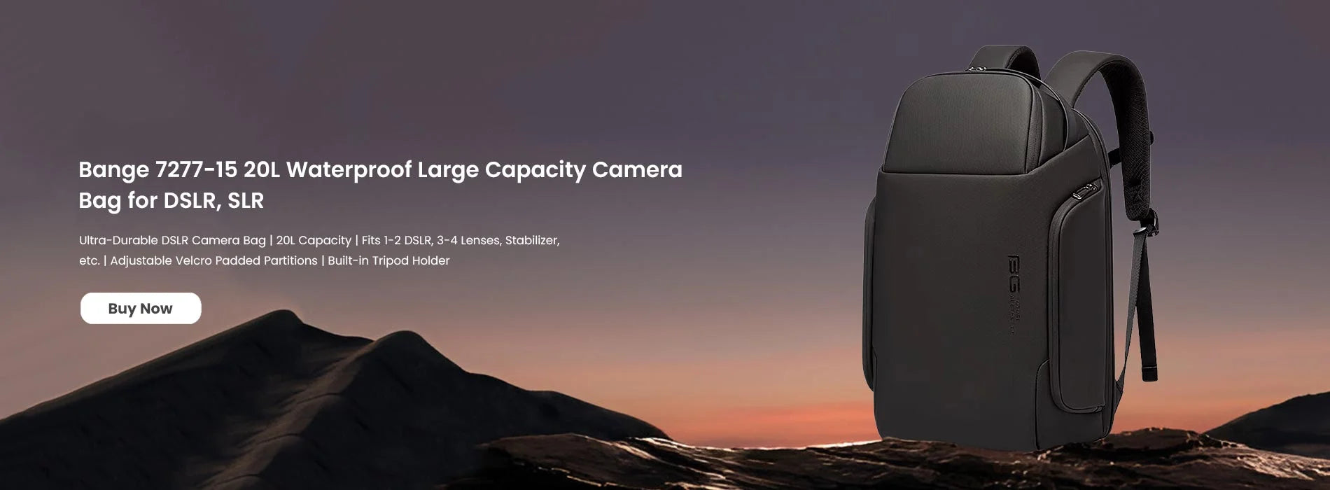 Bange 7277-15 20L Waterproof Large Capacity Camera Bag for DSLR, SLR