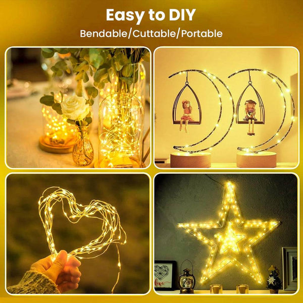 Battery Fairy Lights 10M with 100 Warm LEDs for Home & Festive Decor - 3
