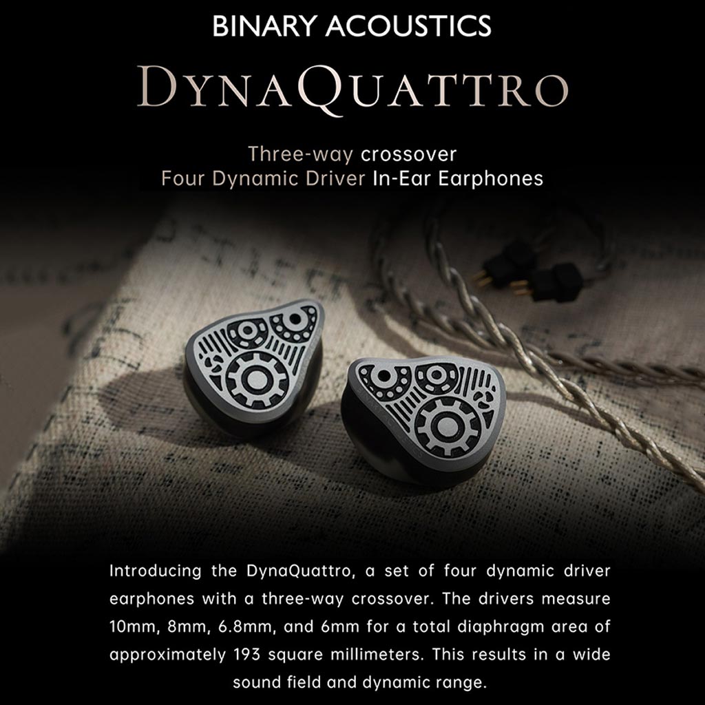Dyna Quattro Binary Acoustics イヤフォン Binary Acoustics Dynaquattro 4 Dynamic Driver IEM – Concept Kart