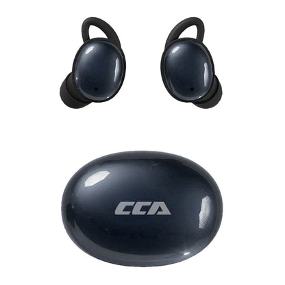 CCA-Sleep 6mm Dynamic Driver Smart ANC Bluetooth 5.4 TWS earbuds with compact charging case in sleek black finish, ideal for nighttime use.