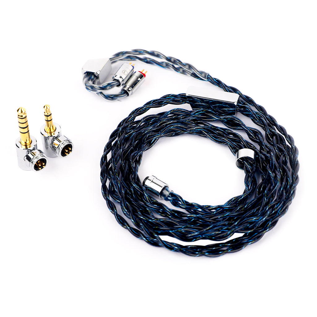 AUDIOCULAR C10 Cable - Ultimate Upgrade | 4-Core IEM Tech with interchangeable 3.5mm and 4.4mm plugs, ideal for audiophile-grade sound.