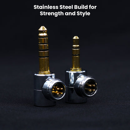 AUDIOCULAR C10 stainless steel connectors offer strength and style, enhancing both durability and aesthetic appeal.