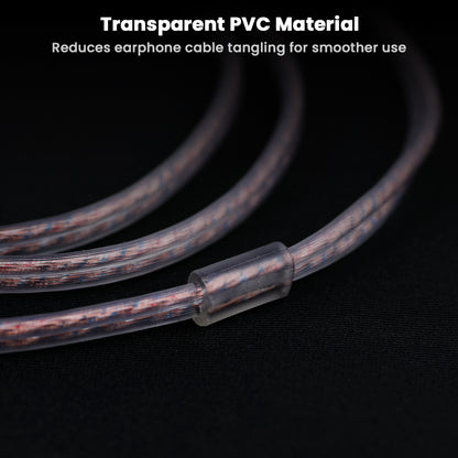 Transparent PVC coating on copper AUDIOCULAR - RC2 IEM Replacement Cable reduces tangling and improves durability.