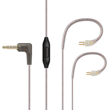 AUDIOCULAR - RC2 IEM Replacement Cable in copper variant with 3.5mm gold-plated plug and inline mic, ideal for IEM upgrades.